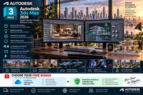 Autodesk 3ds max 2026 software - max,